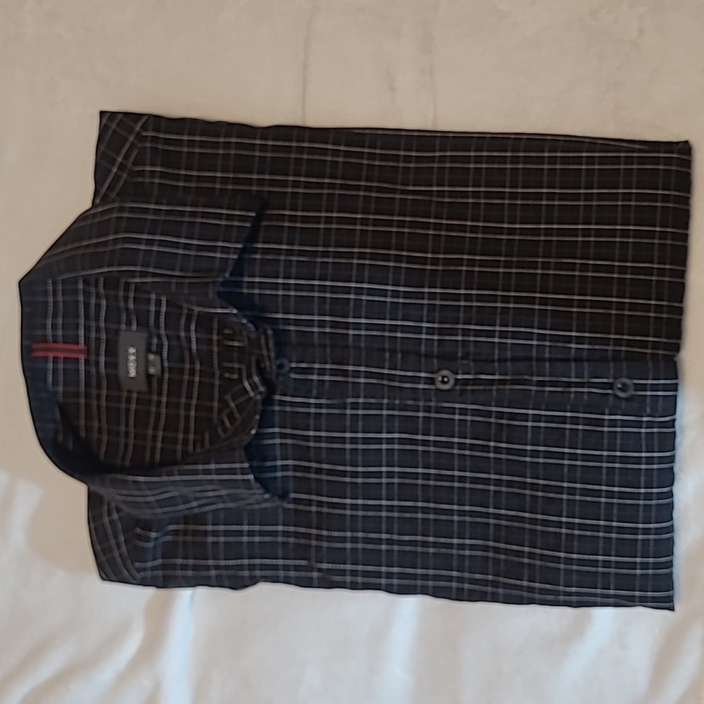 Mexx, Short Sleeves, Collared Black & White Shirt